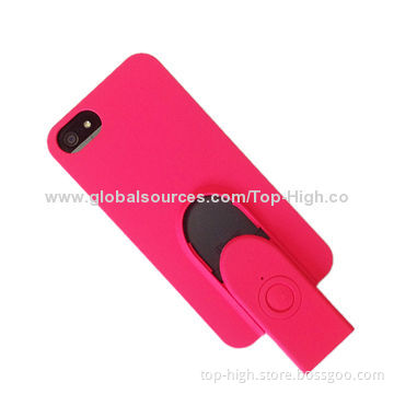 Case for iPhone 5/5S with a built-in wireless camera shutter, patent design CE/RoHS/FCC